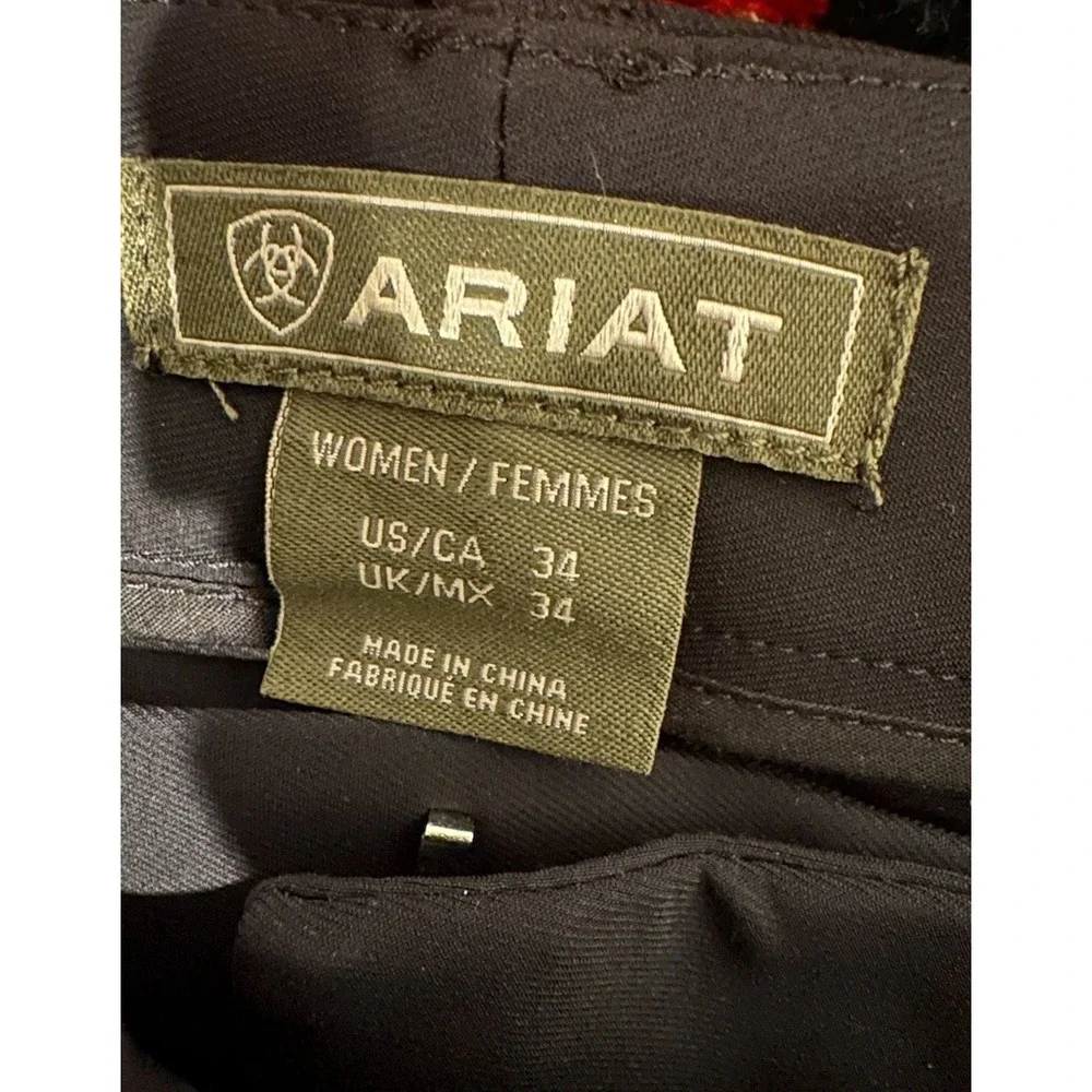 Ariat Marlow Pant Black Riding Breeches Style Size 33 Euro Seat Piping‎ NWT